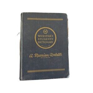 Webster's Students Dictionary 1962 Vintage Book Thumb Index HC American Book